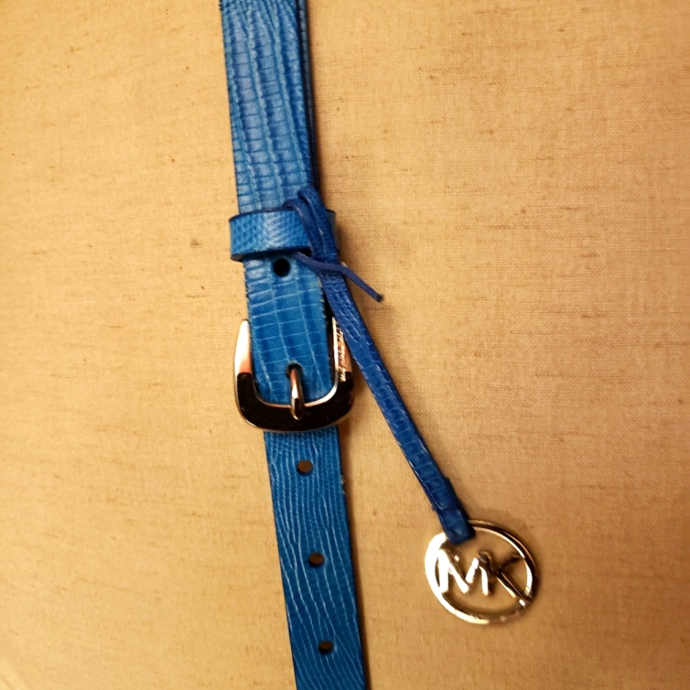 Michael Kors Blue leather belt